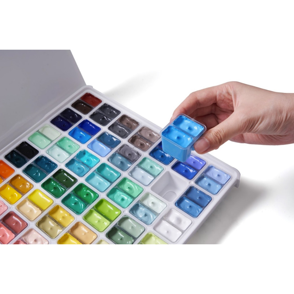 Set of Twin Cup Gouache paints - HIMI - White 112 pcs. x 12 g