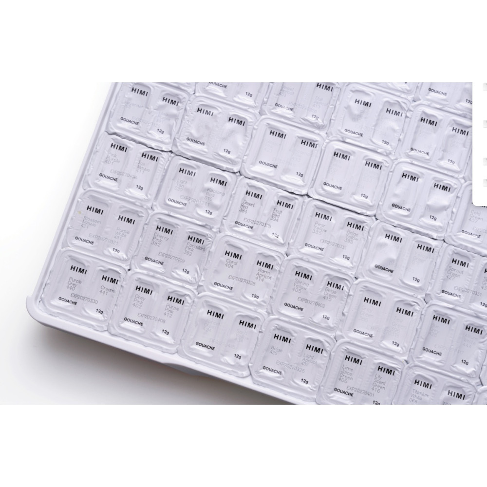 Set of Twin Cup Gouache paints - HIMI - White 112 pcs. x 12 g