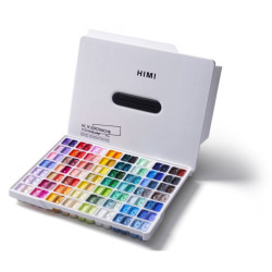 Set of Twin Cup Gouache paints - HIMI - White 112 pcs. x 12 g
