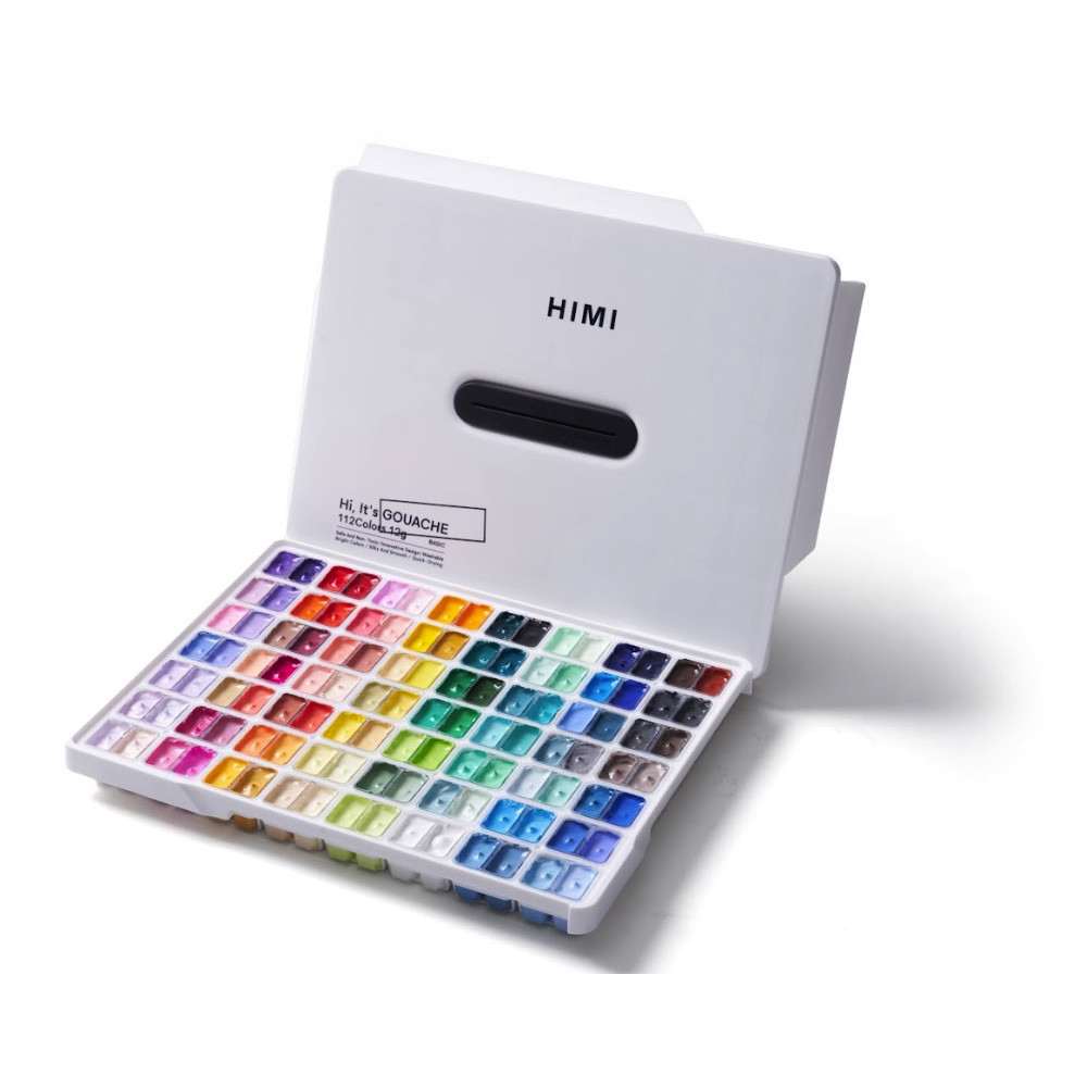 Set of Twin Cup Gouache paints - HIMI - White 112 pcs. x 12 g