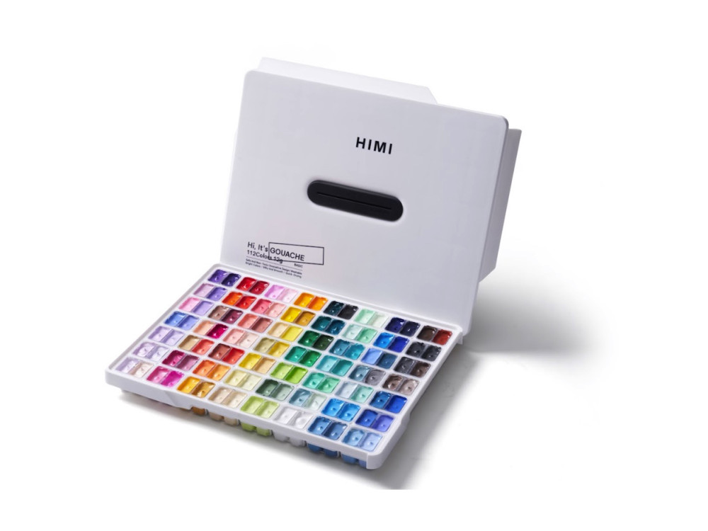 Set of Twin Cup Gouache paints - HIMI - White 112 pcs. x 12 g