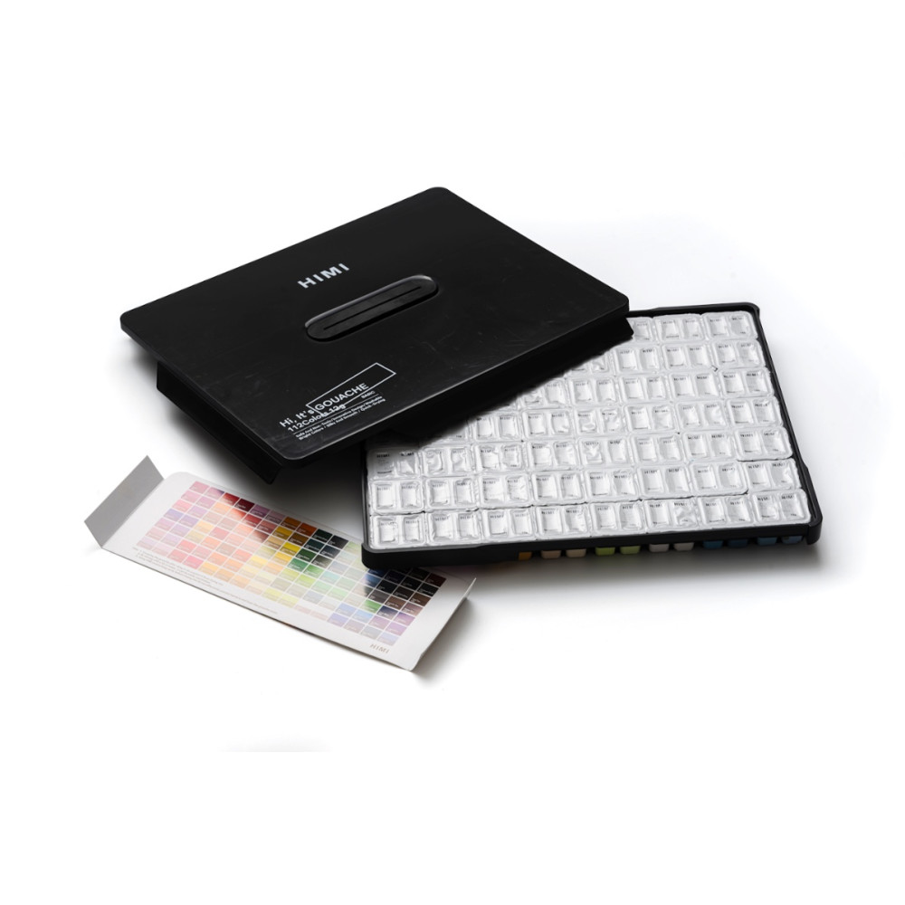 Set of Twin Cup Gouache paints - HIMI - Black 112 pcs. x 12 g