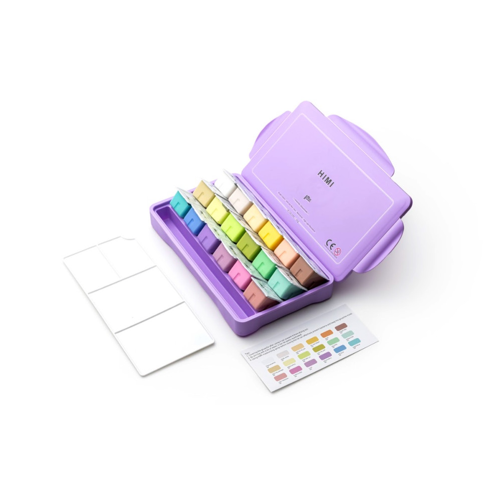 Zestaw gwaszy Jelly Cup Pastel - HIMI - 18 szt.