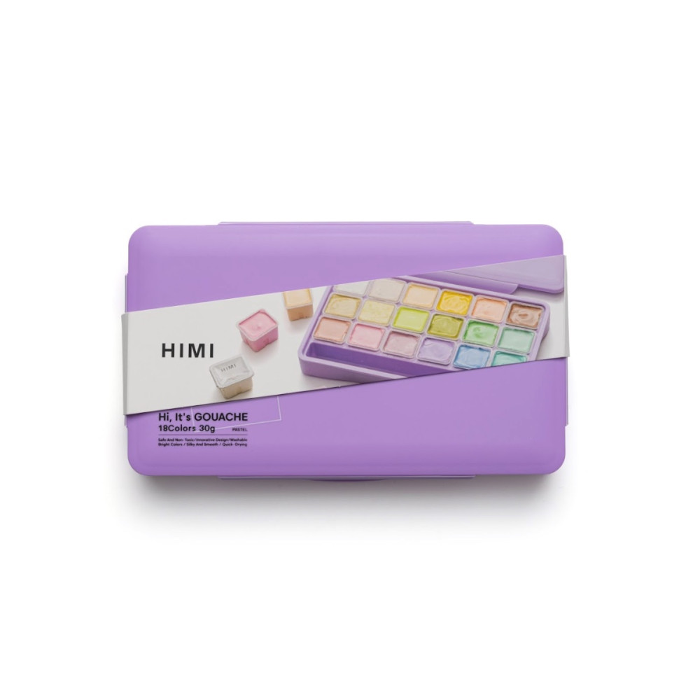 Zestaw gwaszy Jelly Cup Pastel - HIMI - 18 szt.