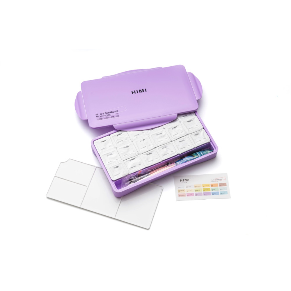 Zestaw gwaszy Jelly Cup Pastel - HIMI - 18 szt.