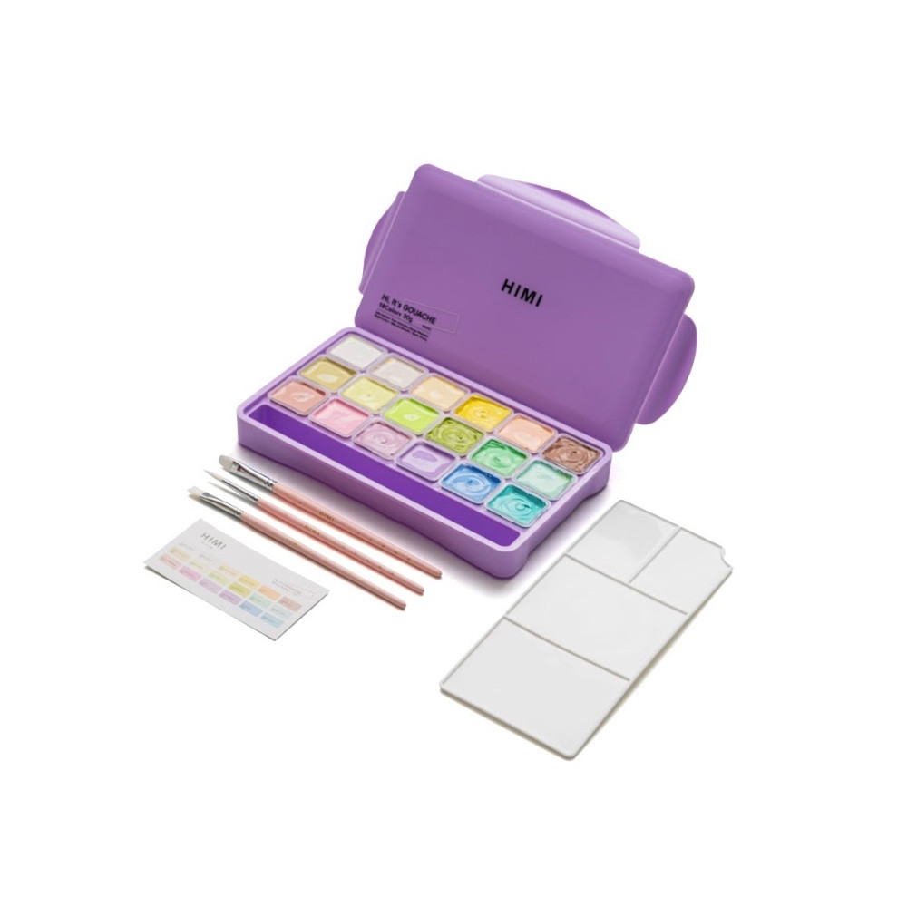 Set of Jelly Cup Pastel Gouache - HIMI - 18 pcs. x 30 g