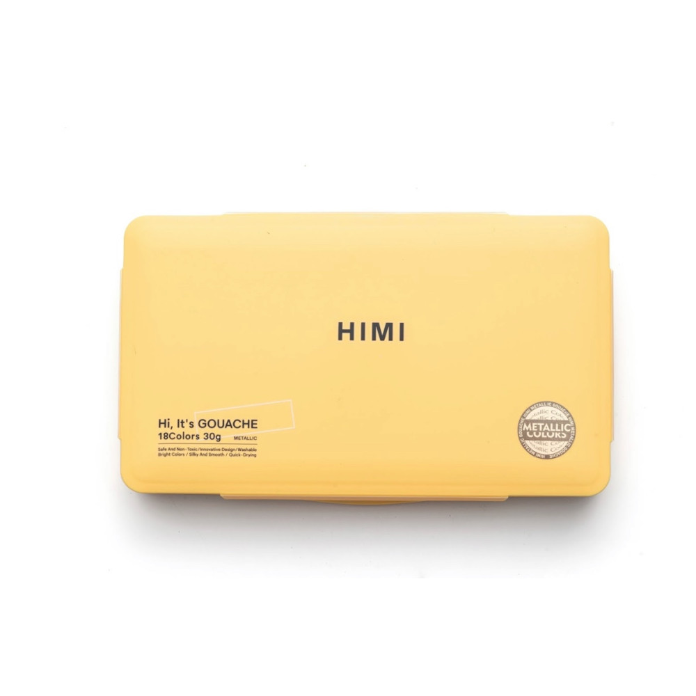 Set of Jelly Cup Metallic Gouache - HIMI - 18 pcs. x 30 g