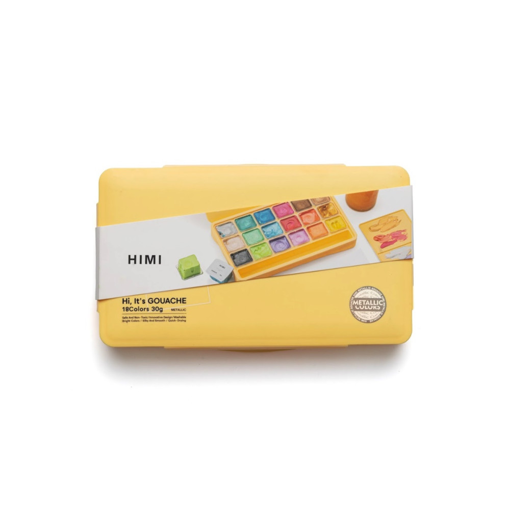 Zestaw gwaszy Jelly Cup Metallic - HIMI - 18 szt. x 30 g