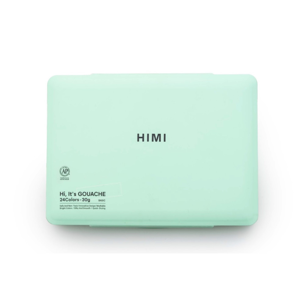 Set of Jelly Cup Gouache - HIMI - Green, 24 pcs. x 30 g