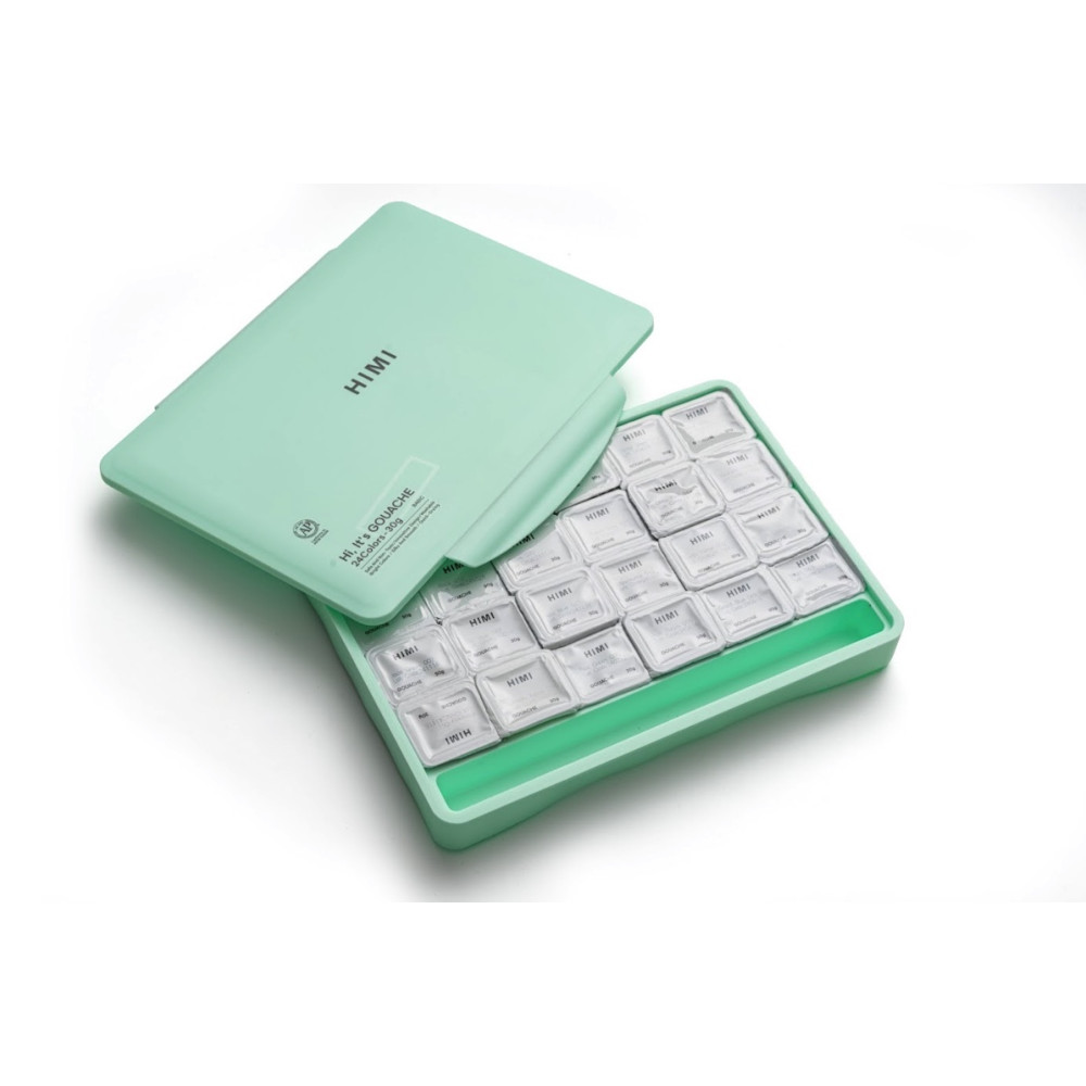 Zestaw gwaszy Jelly Cup Green - HIMI - 24 szt.