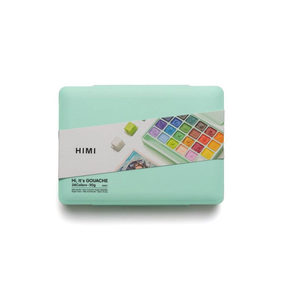 Zestaw gwaszy Jelly Cup Green - HIMI - 24 szt.