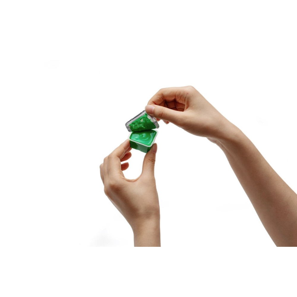 Set of Jelly Cup Gouache - HIMI - Green, 24 pcs. x 30 g