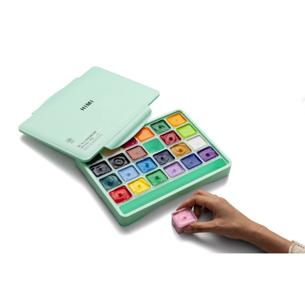 Zestaw gwaszy Jelly Cup Green - HIMI - 24 szt.
