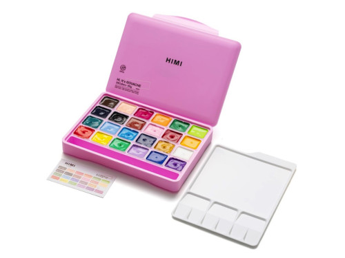 Set of Jelly Cup Gouache - HIMI - Pink, 24 pcs. x 30 g