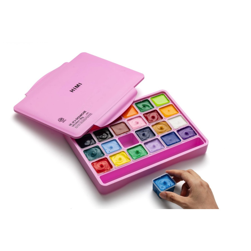 Zestaw gwaszy Jelly Cup Pink - HIMI - 24 szt.