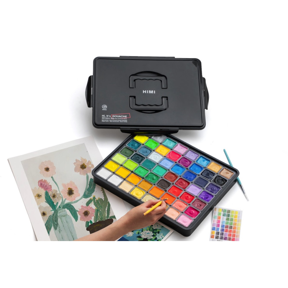 Zestaw gwaszy Jelly Cup Black - HIMI - 56 szt.