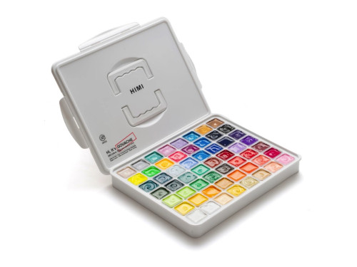 Set of Jelly Cup Gouache - HIMI - White 56 pcs. x 30 g