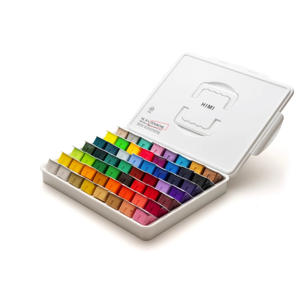 Set of Jelly Cup Gouache - HIMI - White 56 pcs. x 30 g