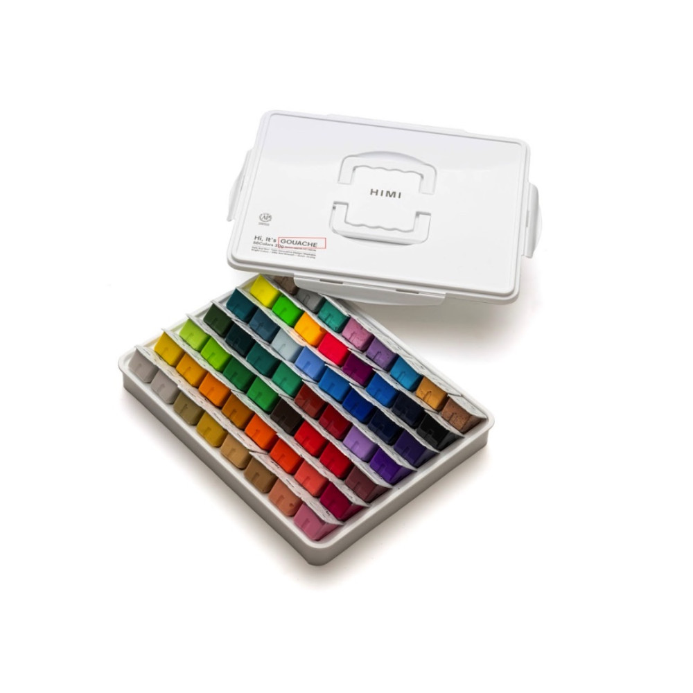 Set of Jelly Cup Gouache - HIMI - White 56 pcs. x 30 g