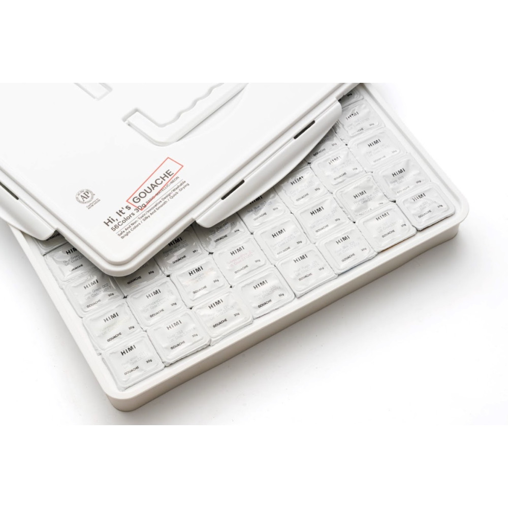 Set of Jelly Cup Gouache - HIMI - White 56 pcs. x 30 g