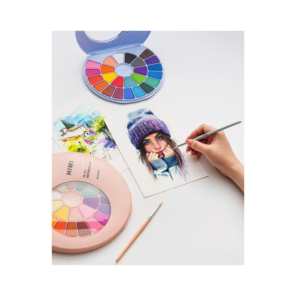 Set of Solid watercolors - HIMI - 24 pcs.