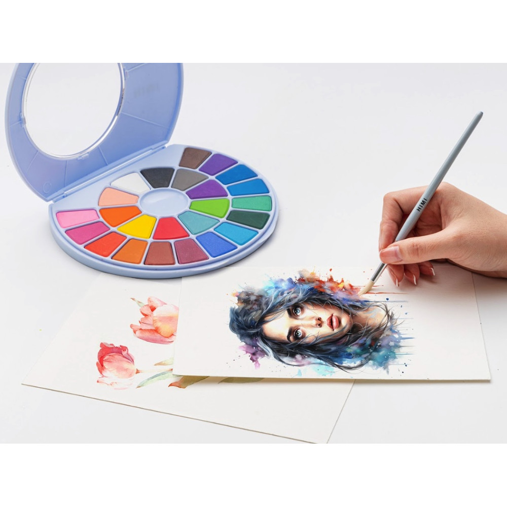 Set of Solid watercolors - HIMI - 24 pcs.