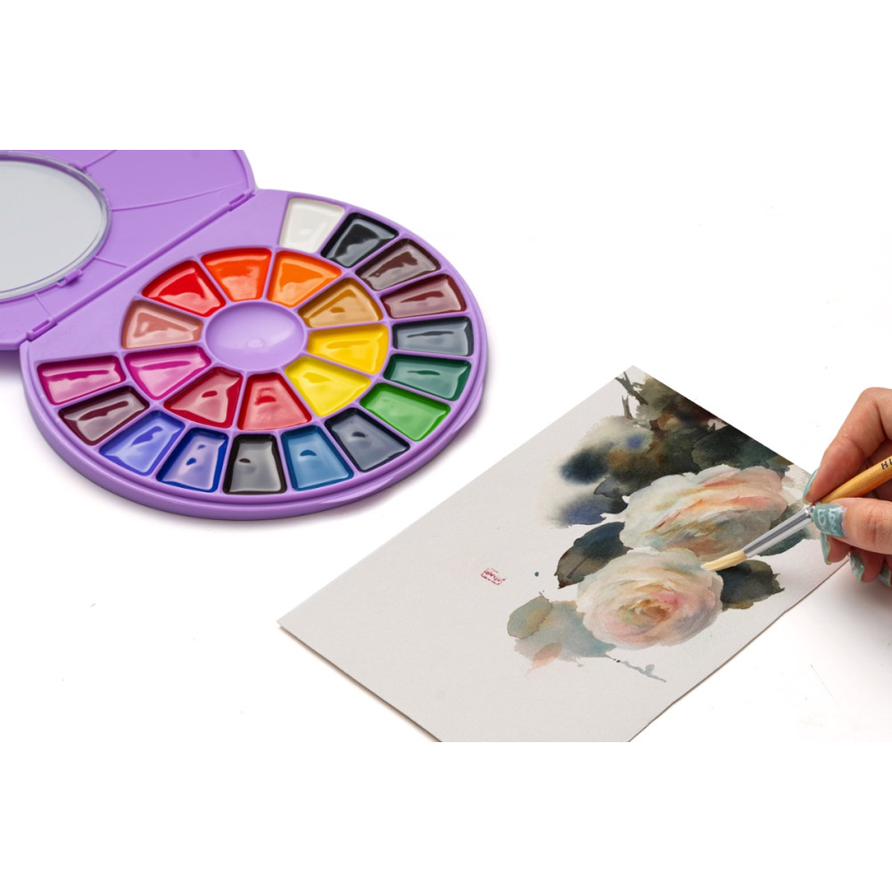 Set of Semi-Moist watercolors - HIMI - 24 pcs.