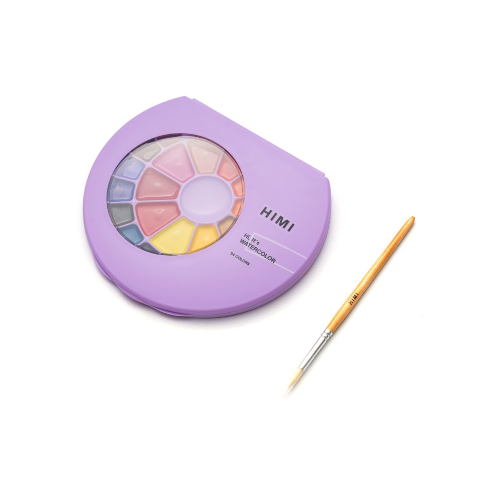 Set of Semi-Moist watercolors - HIMI - 24 pcs.