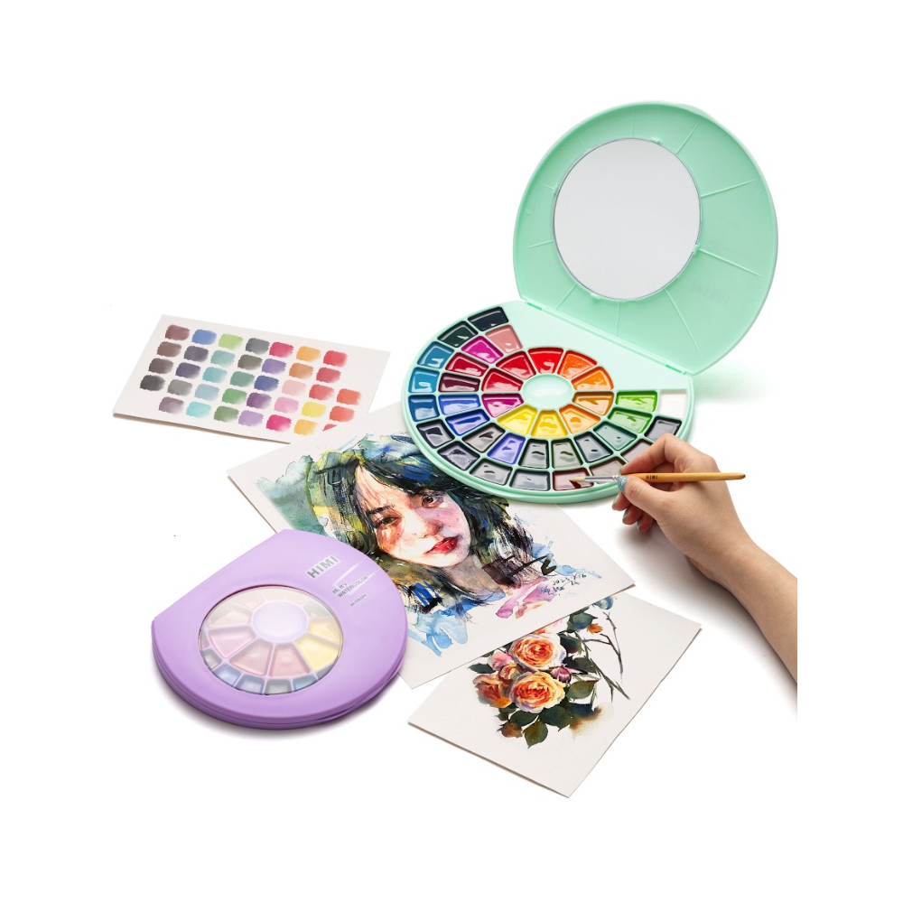 Set of Semi-Moist watercolors - HIMI - 24 pcs.