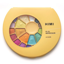 Set of Semi-Moist Metallic watercolors - HIMI - 24 pcs.