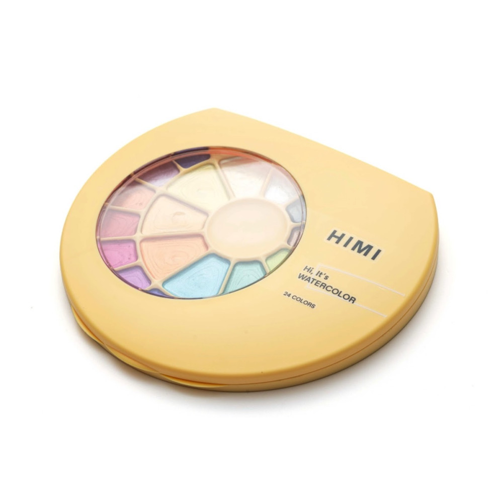 Set of Semi-Moist Metallic watercolors - HIMI - 24 pcs.