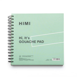 Spiral-bound HIMI gouache pad 21,6 x 21,6 cm - HIMI - Green 160 g 50 sheets