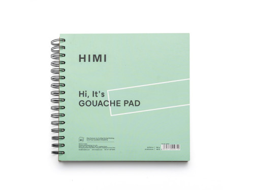 Spiral-bound HIMI gouache pad 21,6 x 21,6 cm - HIMI - Green 160 g 50 sheets