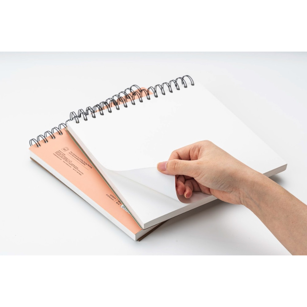 Spiral-bound HIMI gouache pad 21,6 x 21,6 cm - HIMI - Pink 160 g 50 sheets