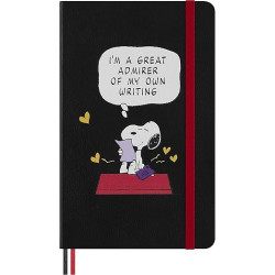 Notatnik w linie Peanuts Snoopy Admirer 13 x 21 cm - Moleskine - twarda okładka