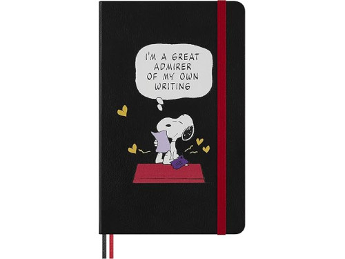 Notatnik w linie Peanuts Snoopy Admirer 13 x 21 cm - Moleskine - twarda okładka