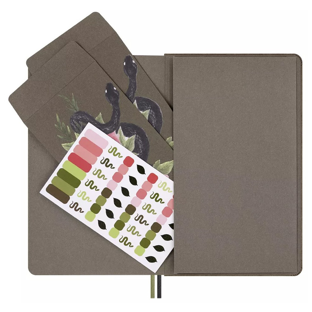 Notatnik w linie Rok Węża Róże 13 x 21 cm - Moleskine - twarda okładka