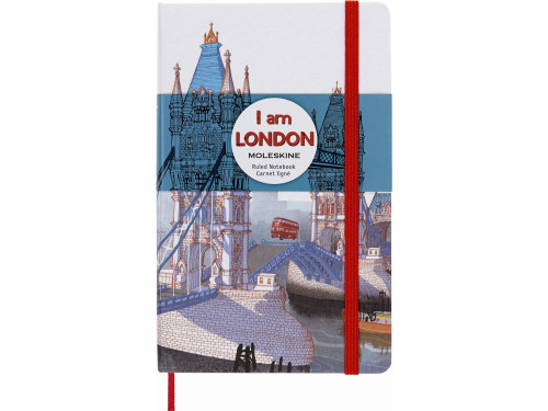 Notatnik w linie I am London 13 x 21 cm - Moleskine - twarda okładka
