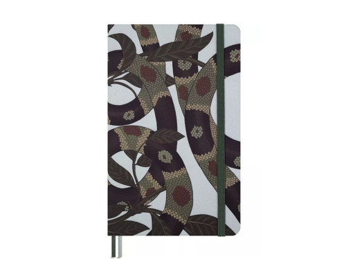 Notatnik w linie Rok Węża Liście 13 x 21 cm - Moleskine - twarda okładka