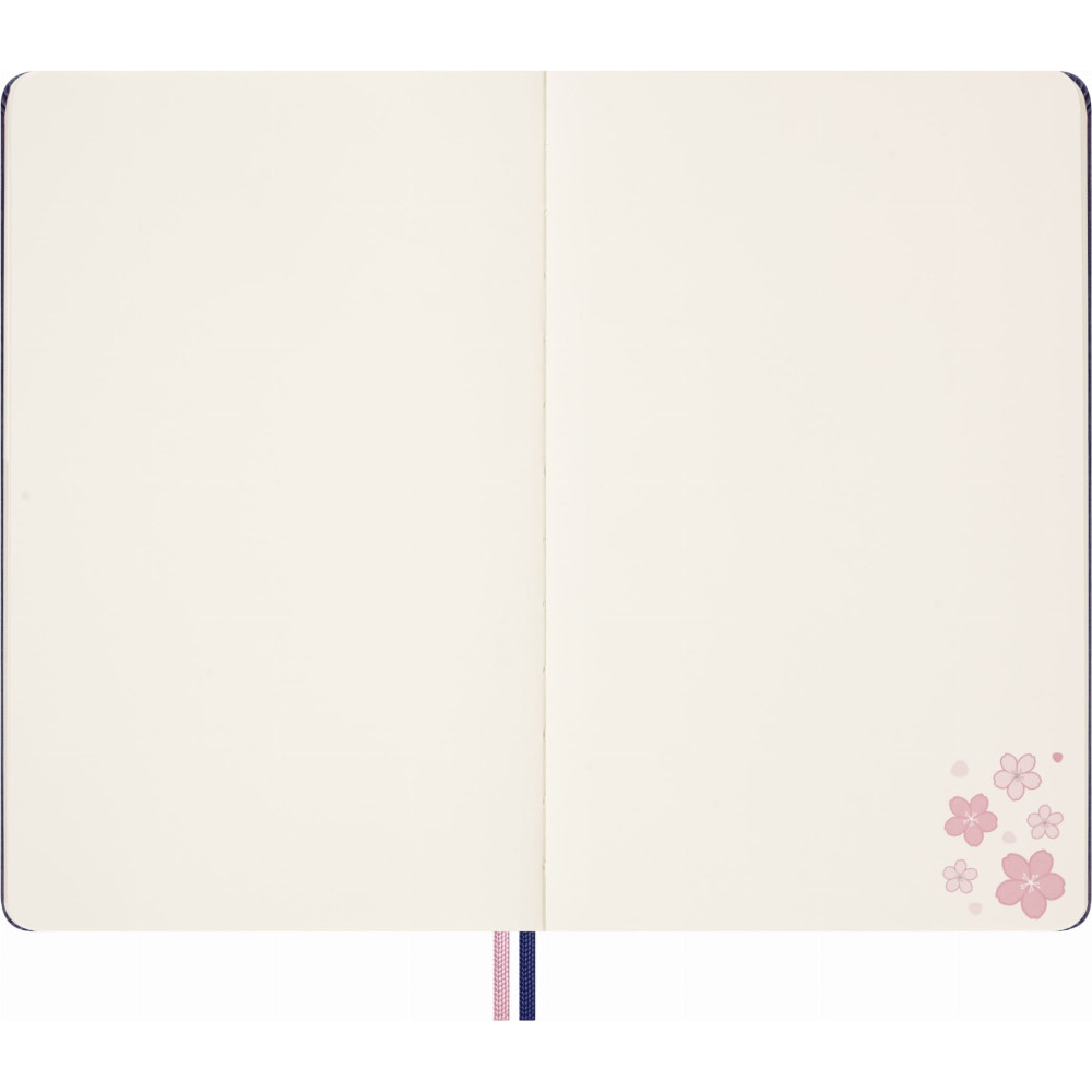 Notatnik gładki Sakura 13 x 21 cm - Moleskine - twarda okładka