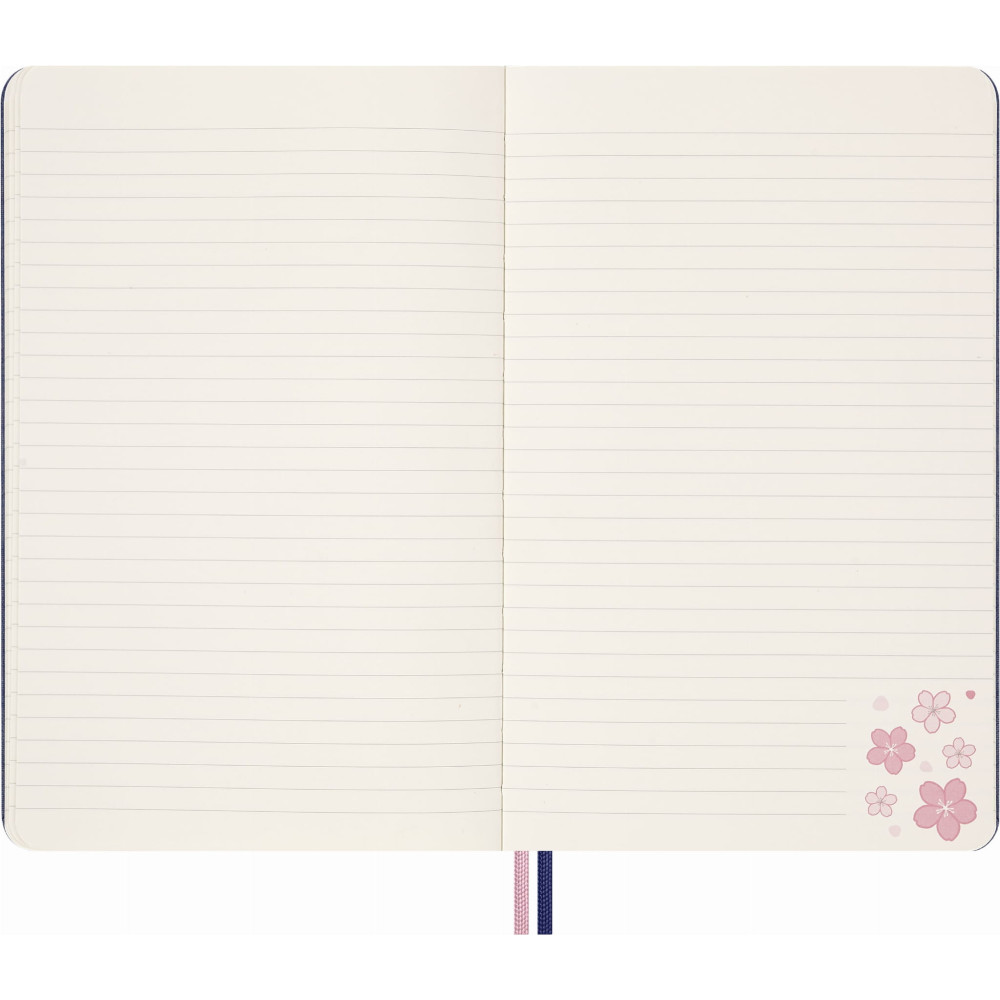 Notatnik w linie Sakura 13 x 21 cm - Moleskine - twarda okładka