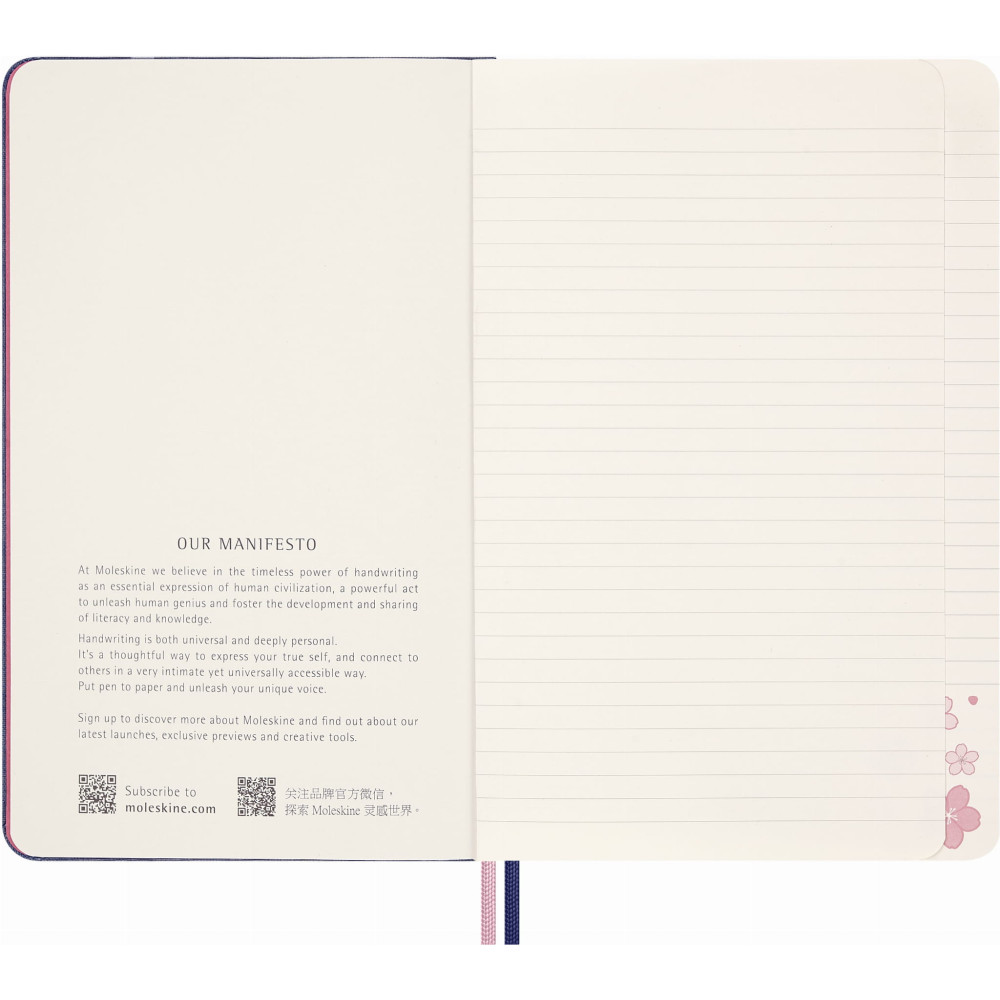 Ruled notebook Sakura 13 x 21 cm - Moleskine - hard cover