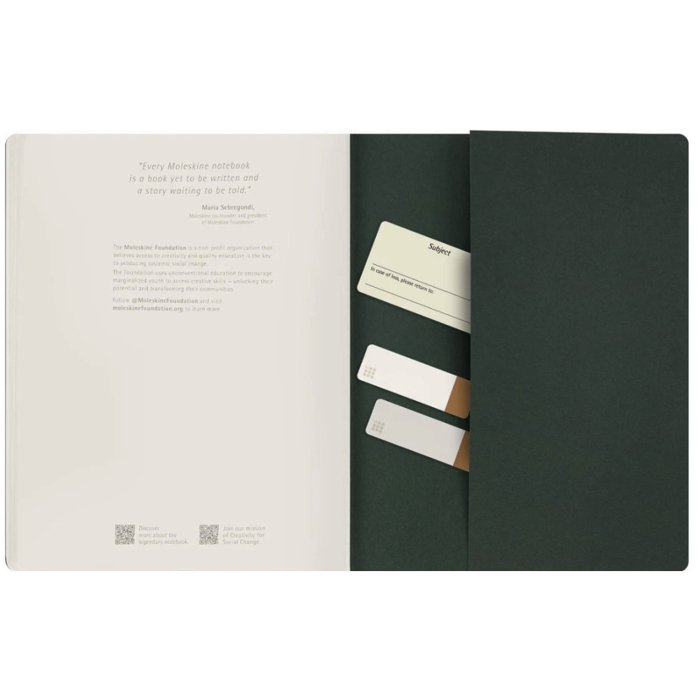 Plain Student Cahier Journal 21,6 x 27,9 cm - Moleskine - Myrtle Green soft cover