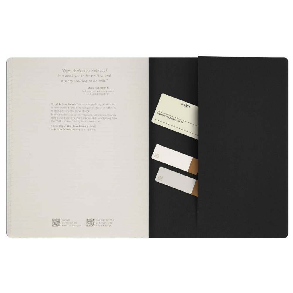 Ruled Student Cahier Journal 21,6 x 27,9 cm - Moleskine - Black soft cover