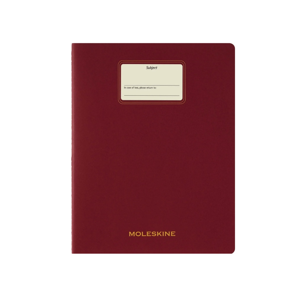 Ruled Student Cahier Journal 21,6 x 27,9 cm - Moleskine - Red soft cover