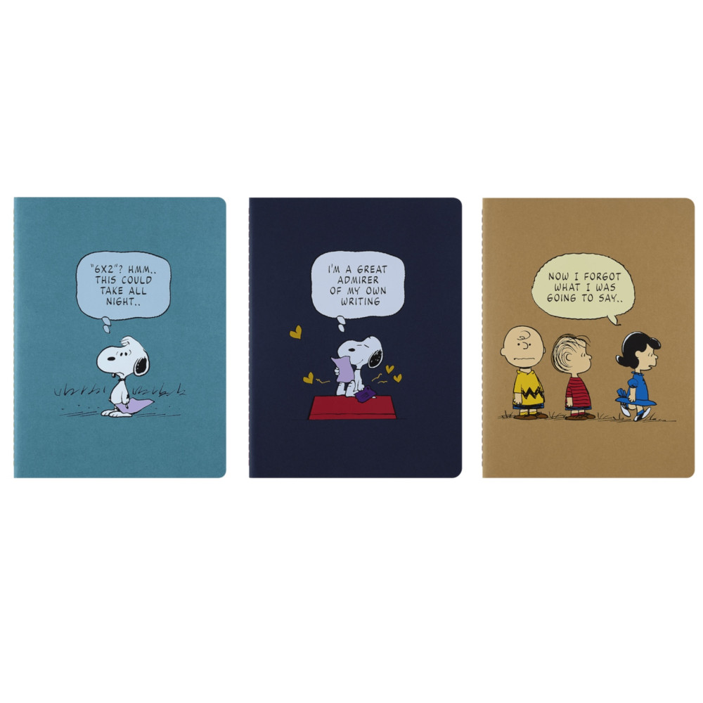 Set of Ruled Peanuts Cahier Journals 19 x 25 cm - Moleskine - soft cover, 3 pcs.