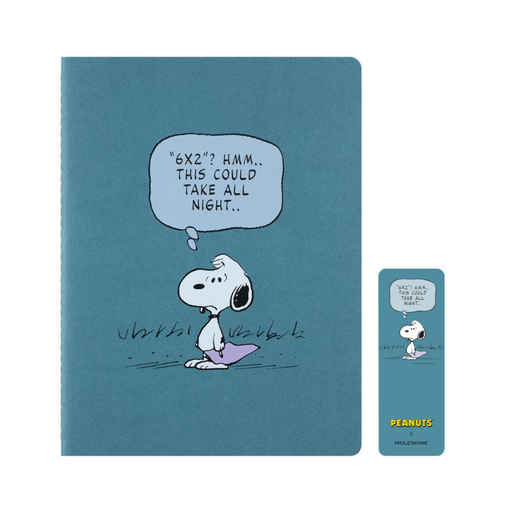 Zestaw zeszytów w linie Peanuts Cahier 19 x 25 cm - Moleskine - miękka okładka, 3 szt.
