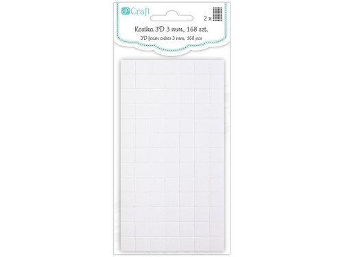 Kostka samoprzylepna 3D - DpCraft - 10 x 10 mm, 168 szt.