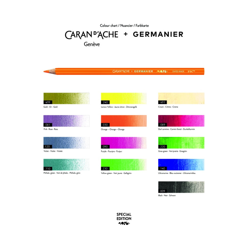 Set of Limited Edition color pencils - Caran d'Ache - 13 pcs.