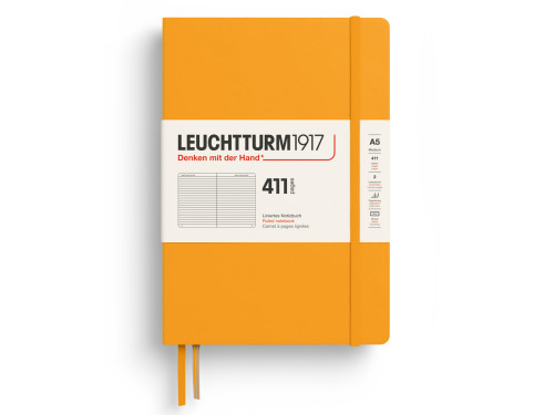 Notatnik w linie 411 A5 - Leuchtturm1917 - Rising Sun twarda okładka